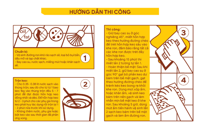 Top 3 thương hiệu keo chà ron gạch cao cấp kháng nước bán chạy nhất 3 keo chà ron gạch minsando