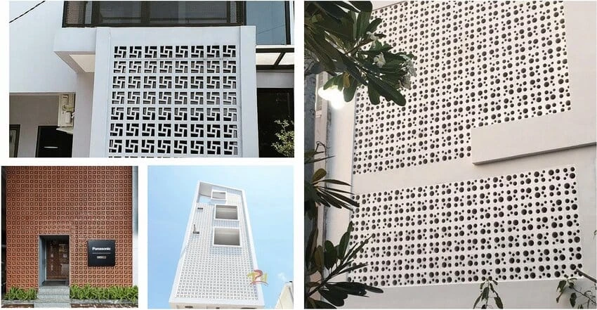 Gạch bông gió trong kiến trúc xanh - Điểm nhấn cho nhà phố hiện đại 15 Examples of buildings that utilize ventilation bricks