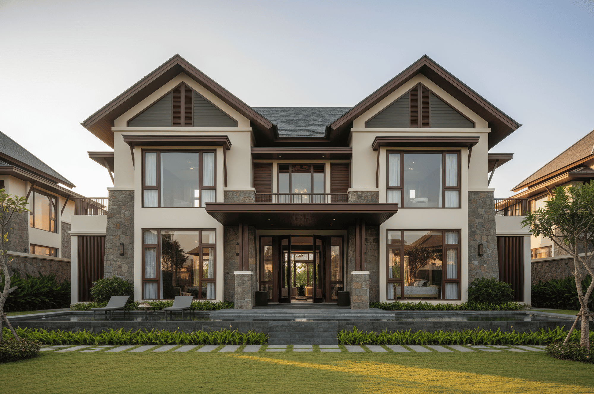 50+ mẫu nhà mái Thái đẹp, bắt kịp xu hướng 2026 19 biệt thự mái thái hiện đại