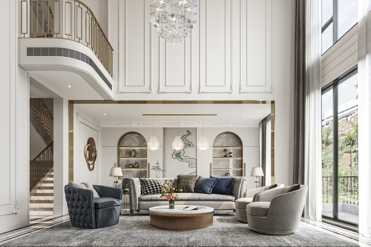 20+ mẫu biệt thự thông tầng đẹp, xa hoa, cao cấp 8 biệt thự thông tầng cửa kính