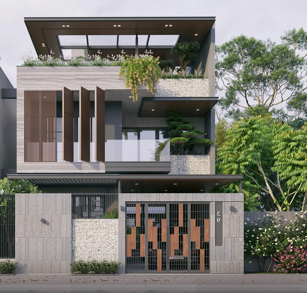 20+ mẫu gạch ốp cổng, ốp trụ cổng đẹp, bền xu hướng 2025 2 gạch ốp cổng chịu lực chống thấm