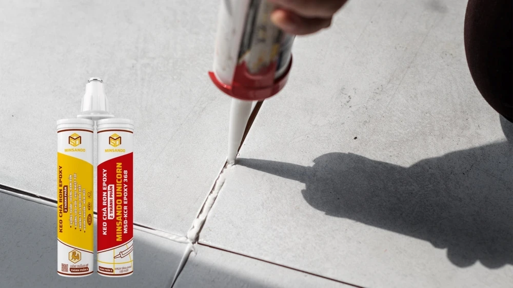 Keo epoxy Minsando giúp tạo ra những đường ron bền chắc, chống nứt, chống thấm