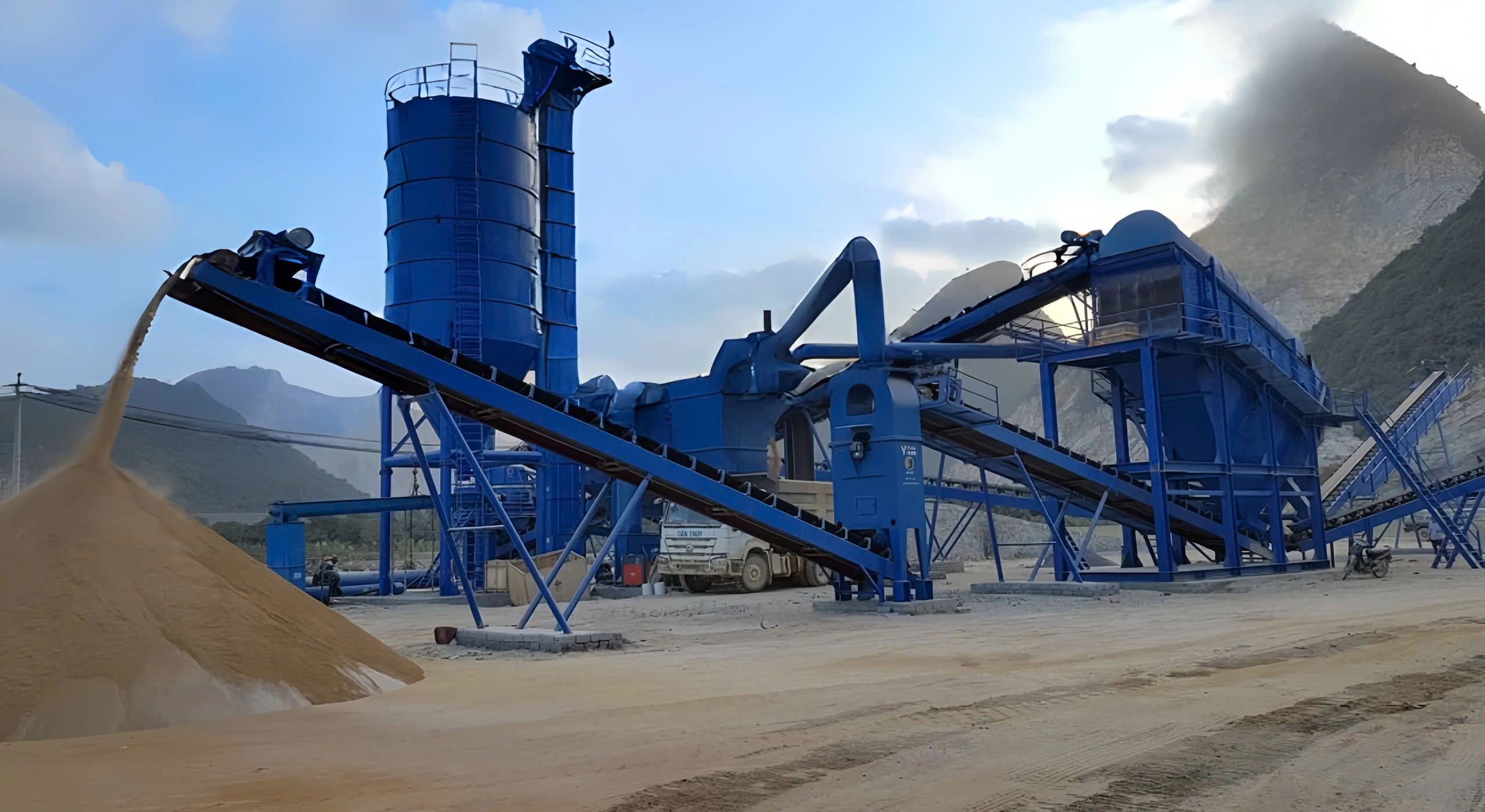 dây chuyền cát sấy khô như thế nào