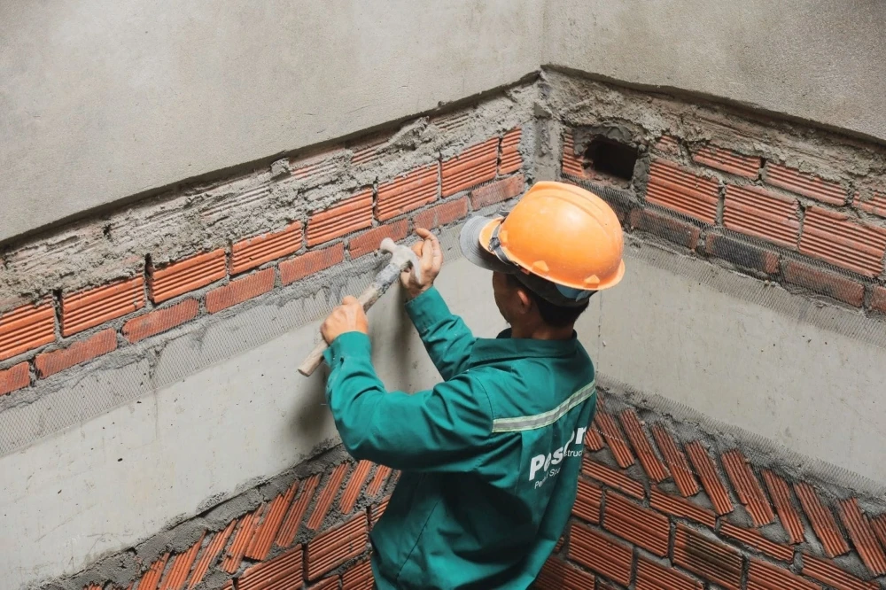 Dùng sai loại lưới mắt cáo gây nứt tường