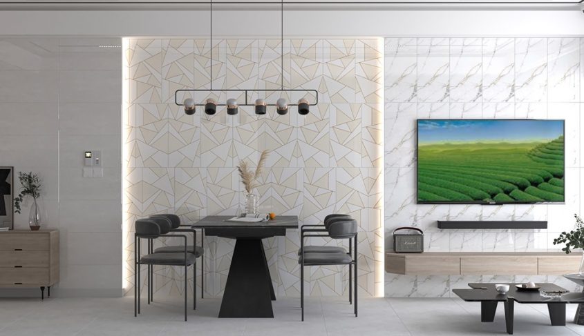 Gợi ý 30+ mẫu gạch 3D trang trí đẹp, thu hút, không lỗi thời 14 gạch 3d ốp phòng bếp