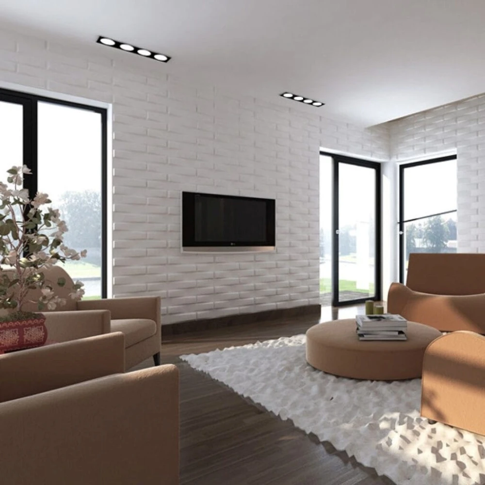 Gợi ý 30+ mẫu gạch 3D trang trí đẹp, thu hút, không lỗi thời 8 gach 3d phong khach