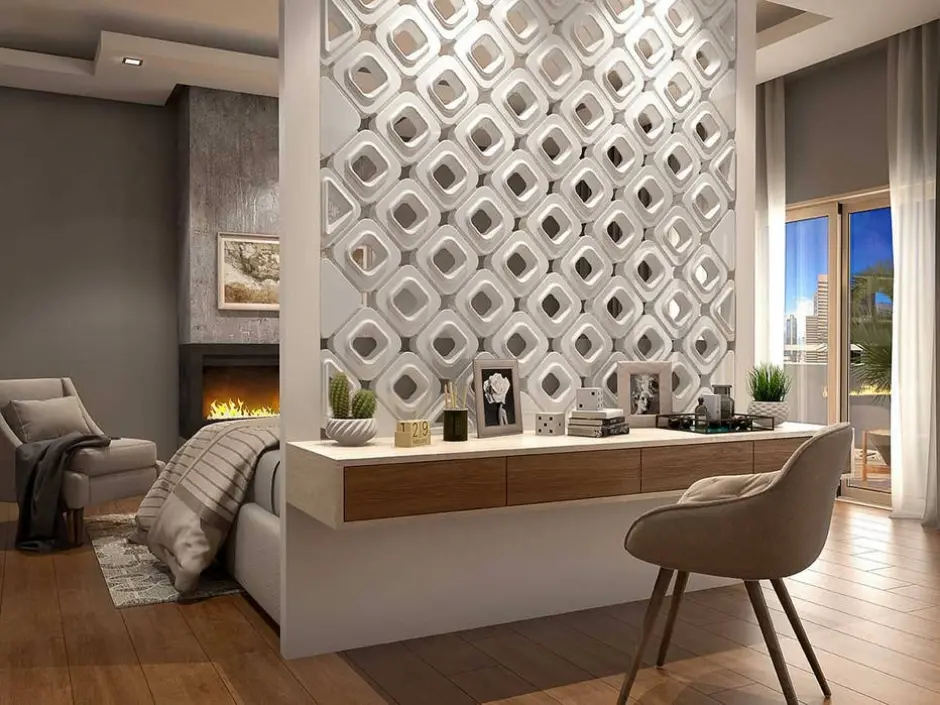 Gạch lấy sáng là gì? 20+ ý tưởng ứng dụng gạch lấy sáng trong nội thất 8 gach bông làm vách ngăn