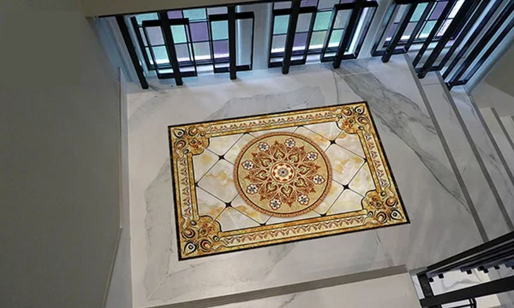 Ấn tượng với 20+ ý tưởng ốp gạch cầu thang dùng gạch hoạ tiết 18 gạch hoạ tiết ốp bậc chờ nghỉ