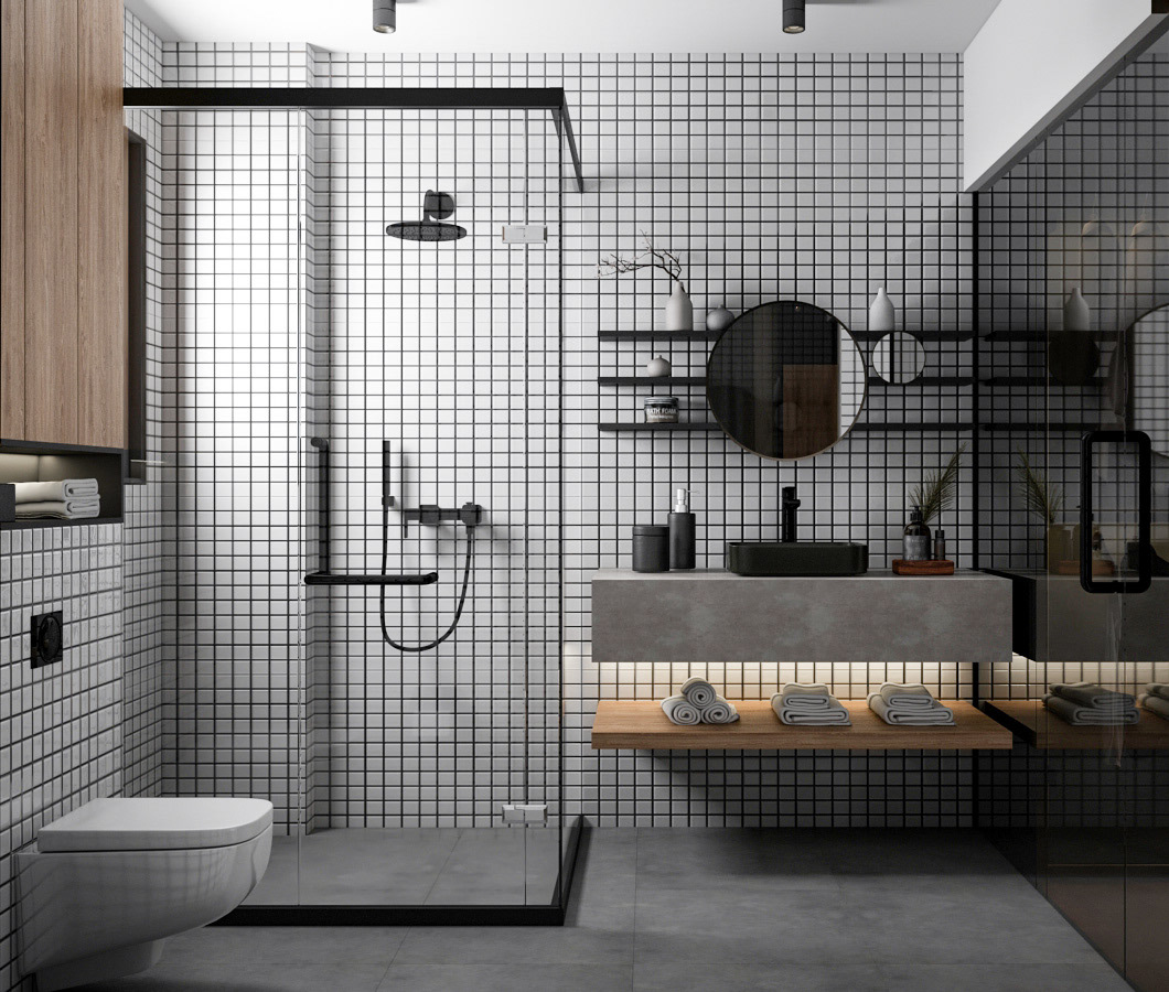 Top 20+ mẫu gạch ốp lát nhà vệ sinh bền màu, chống trơn 5 gạch mosaic nhà vệ sinh