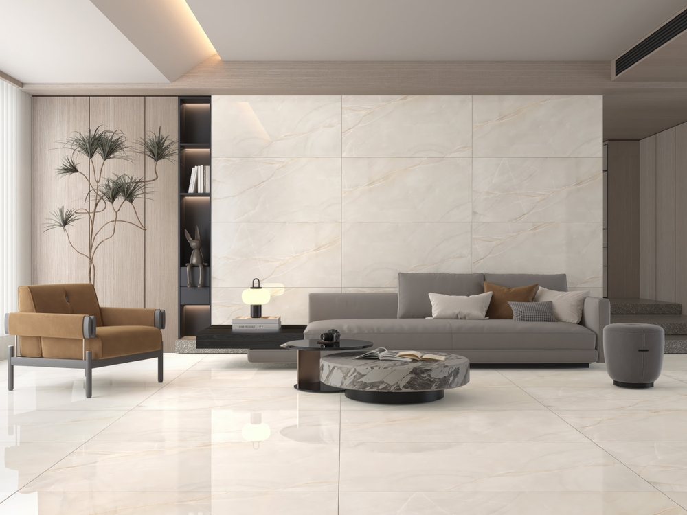 Top 15+ mẫu gạch ốp lát phòng khách đẹp, xu hướng 17 Gạch men bóng