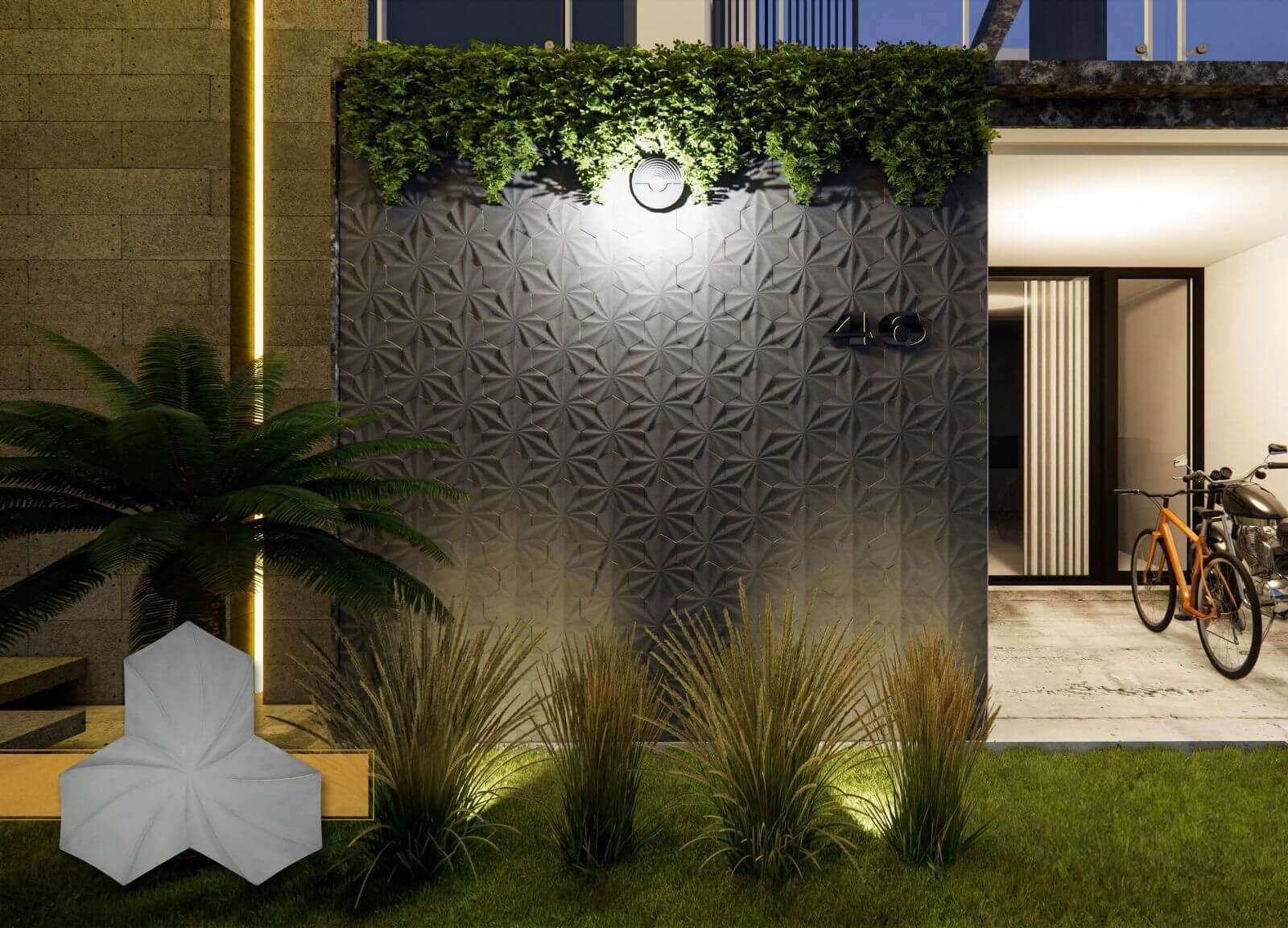 Gợi ý 30+ mẫu gạch 3D trang trí đẹp, thu hút, không lỗi thời 10 gạch ốp mặt tiền kiểu dáng 3d
