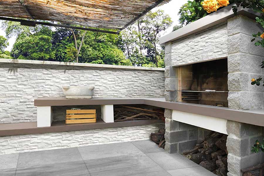 gạch ốp tường ngoài trời