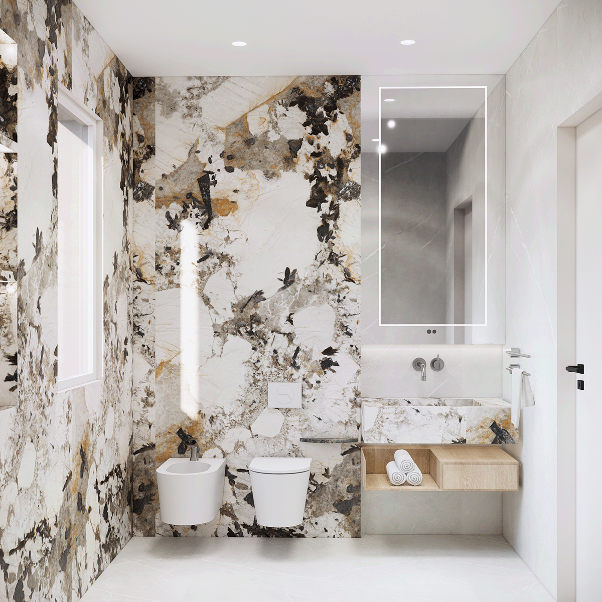 Top 20+ mẫu gạch ốp lát nhà vệ sinh bền màu, chống trơn 12 gạch terrazzo vân đá lớn