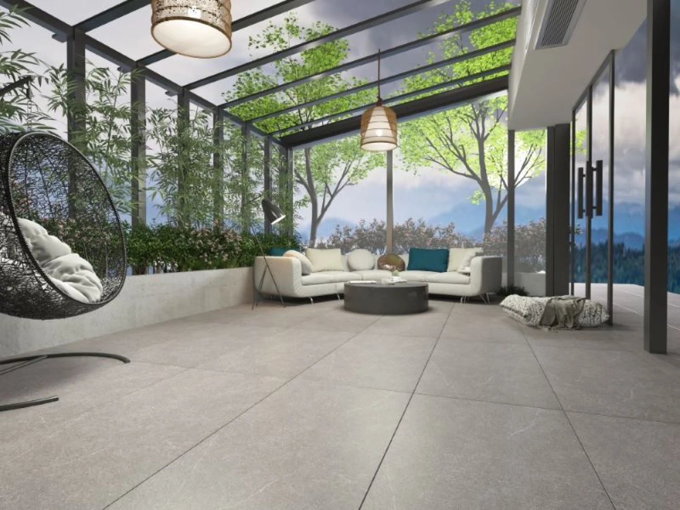 Gợi ý 20+ mẫu nhà đẹp bắt kịp xu hướng vật liệu hiện đại 5 gạch khổ lớn ốp ban công