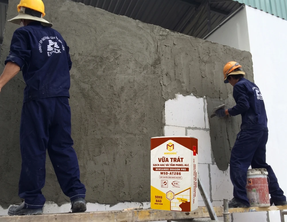 Công trình bị nứt vì dùng sai vữa trát gạch AAC và tấm panel ALC 4 Giải pháp vữa trát gạch AAC và tấm panel ALC chuyên dụng từ Minsando