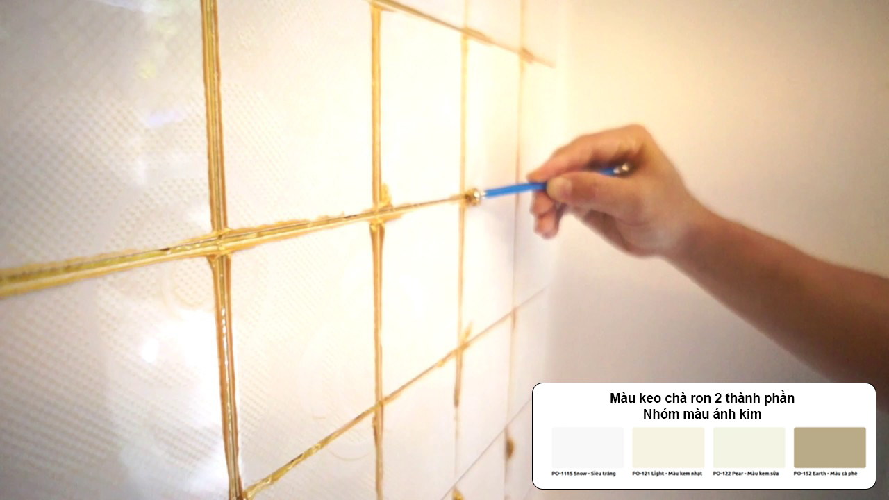 Bảng màu keo chà ron 2 thành phần - Cách chọn màu keo chà ron 4 keo chà ron 2 thành phần nhóm màu ánh kim