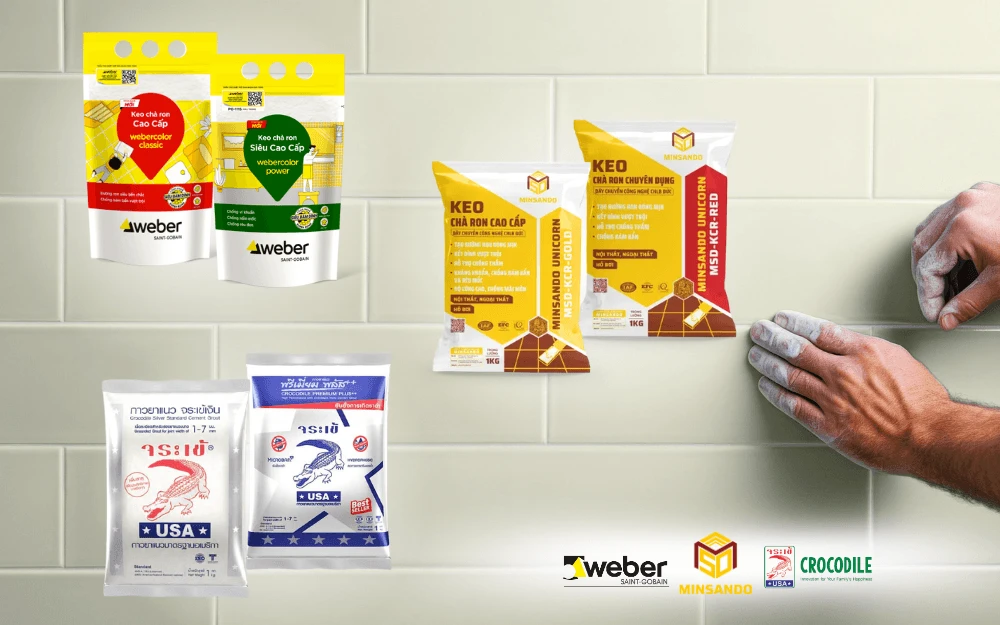 Top 3 thương hiệu keo chà ron gạch cao cấp kháng nước bán chạy nhất 6 keo cha ron gach