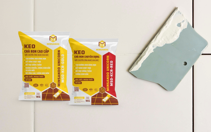 Keo chà ron trang trí gốc xi măng dễ thi công