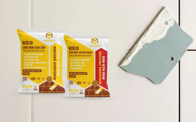 Keo chà ron trang trí gốc xi măng dễ thi công keo cha ron tranh tri