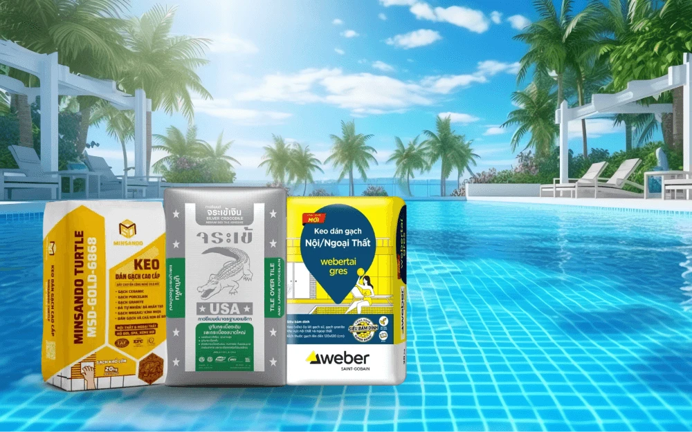 Keo dán gạch hồ bơi dưới nước - Giải pháp ốp gạch hồ bơi bền vững 10 keo dan gach ho boi duoi nuoc