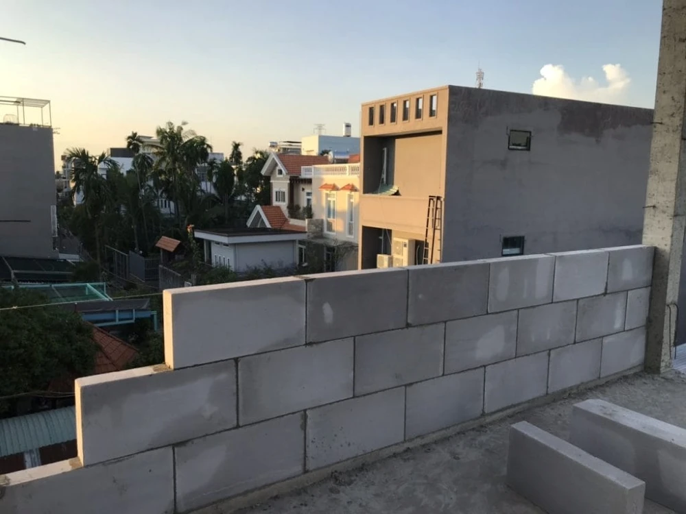 Gạch bê tông nhẹ dùng để xây tường ít chịu lực
