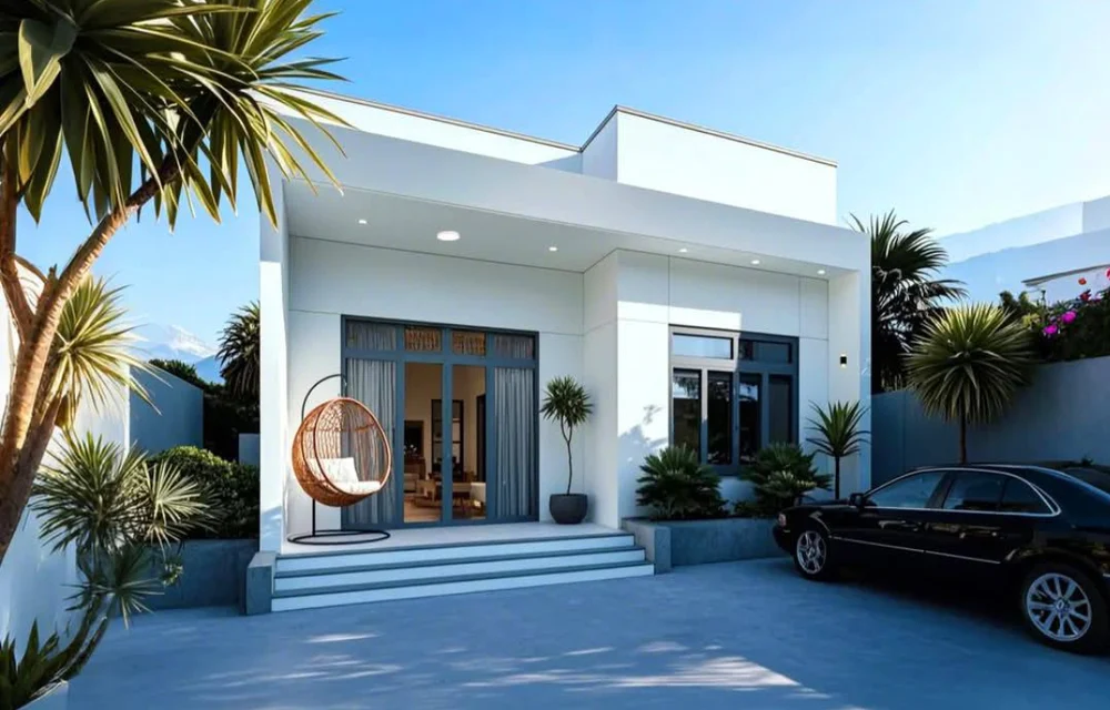 30+ mẫu nhà cấp 4 hiện đại, đẹp, tiện nghi, xu hướng nhất 1 mẫu nhà cấp 4 mái bằng