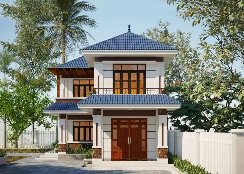 mẫu nhà chữ l 2 tầng