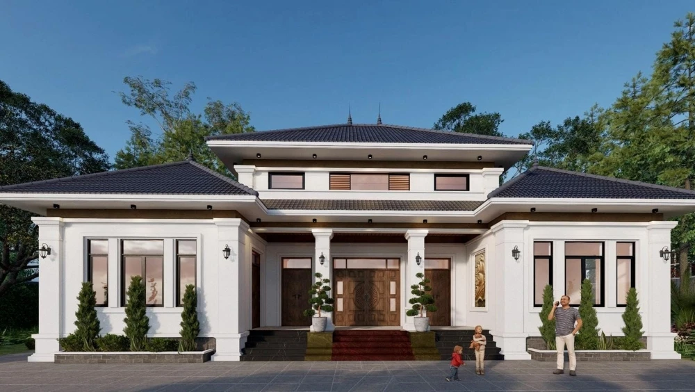 30+ mẫu nhà mái Nhật đẹp kèm chi phí cụ thể 33 mau nha chu u 1 tang