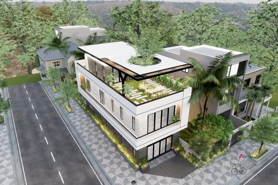 Gợi ý 20+ mẫu nhà đẹp bắt kịp xu hướng vật liệu hiện đại 7 Mẫu nhà dùng vật liệu nhẹ