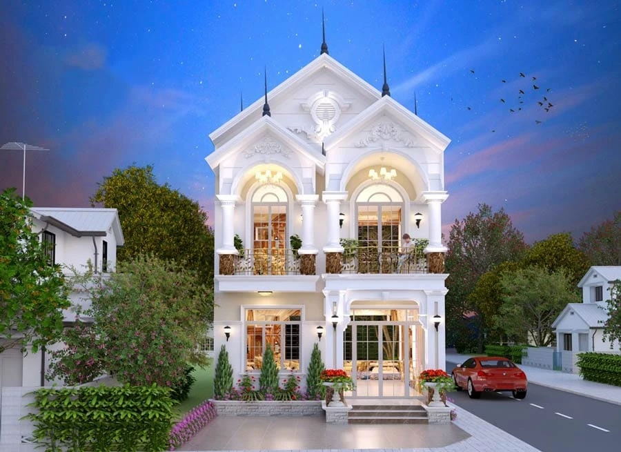 Nhà mái Thái tân cổ điển sang trọng