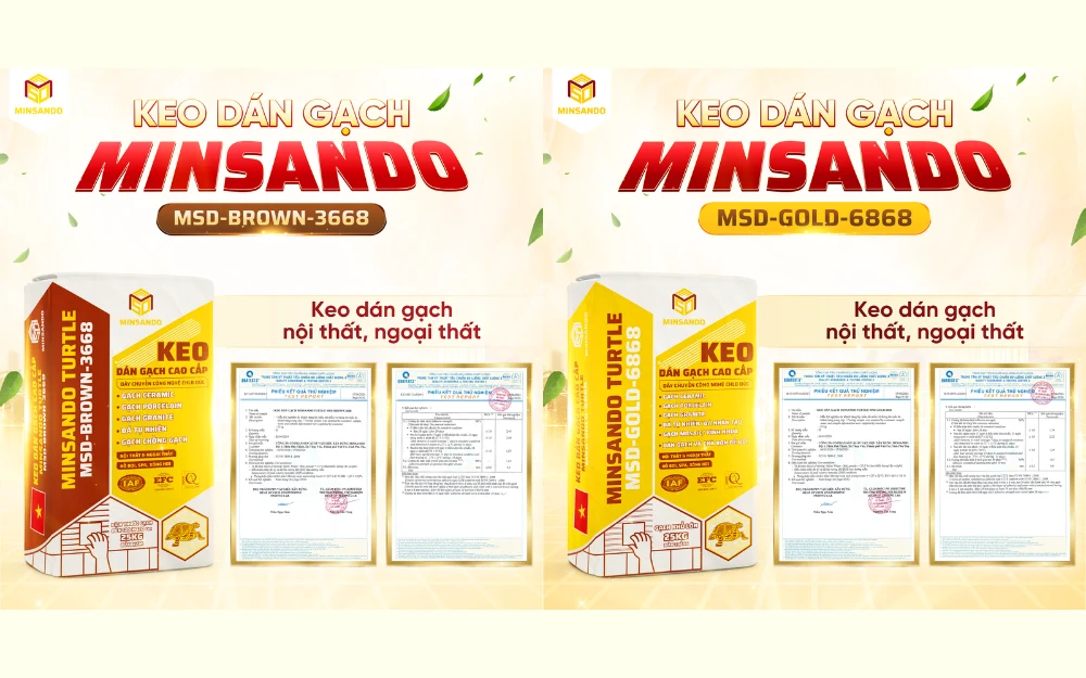 Keo dán gạch - Keo chà ron MINSANDO đạt chuẩn kiểm định QUATEST 3 3 Keo dán gạch - Keo chà ron MINSANDO đạt chuẩn kiểm định QUATEST 3