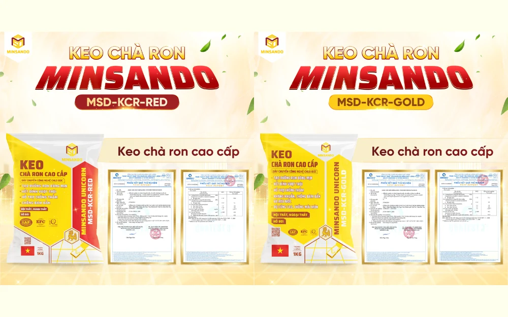 Keo dán gạch - Keo chà ron MINSANDO đạt chuẩn kiểm định QUATEST 3 2 Keo dán gạch - Keo chà ron MINSANDO đạt chuẩn kiểm định QUATEST 3
