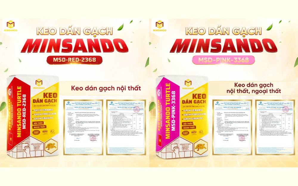 Keo dán gạch - Keo chà ron MINSANDO đạt chuẩn kiểm định QUATEST 3 1 Keo dán gạch - Keo chà ron MINSANDO đạt chuẩn kiểm định QUATEST 3