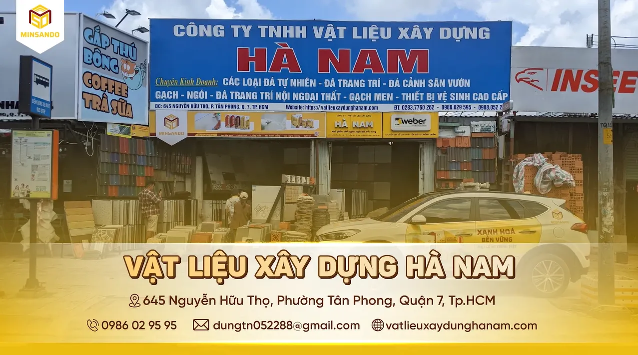 MINSANDO phát triển 3 đại lý phân phối keo dán gạch - Cửa hàng Hà Nam -Quận 7