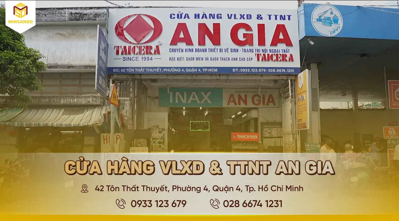 MINSANDO phát triển 3 đại lý phân phối keo dán gạch - Cửa hàng An Gia - Quận 4