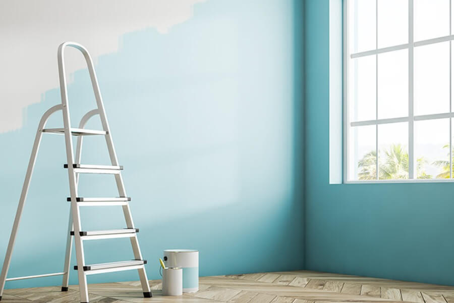 mở cửa thông thoáng để khử mùi sơn