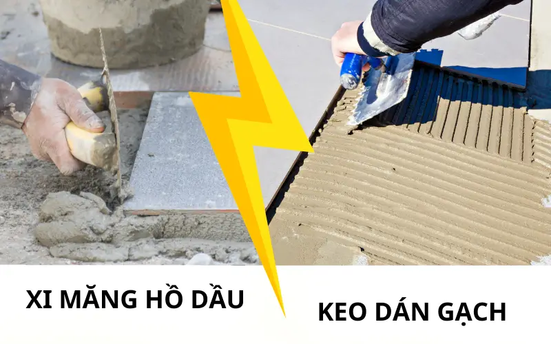 Nên dùng keo dán gạch hay xi măng hồ dầu để ốp lát ?