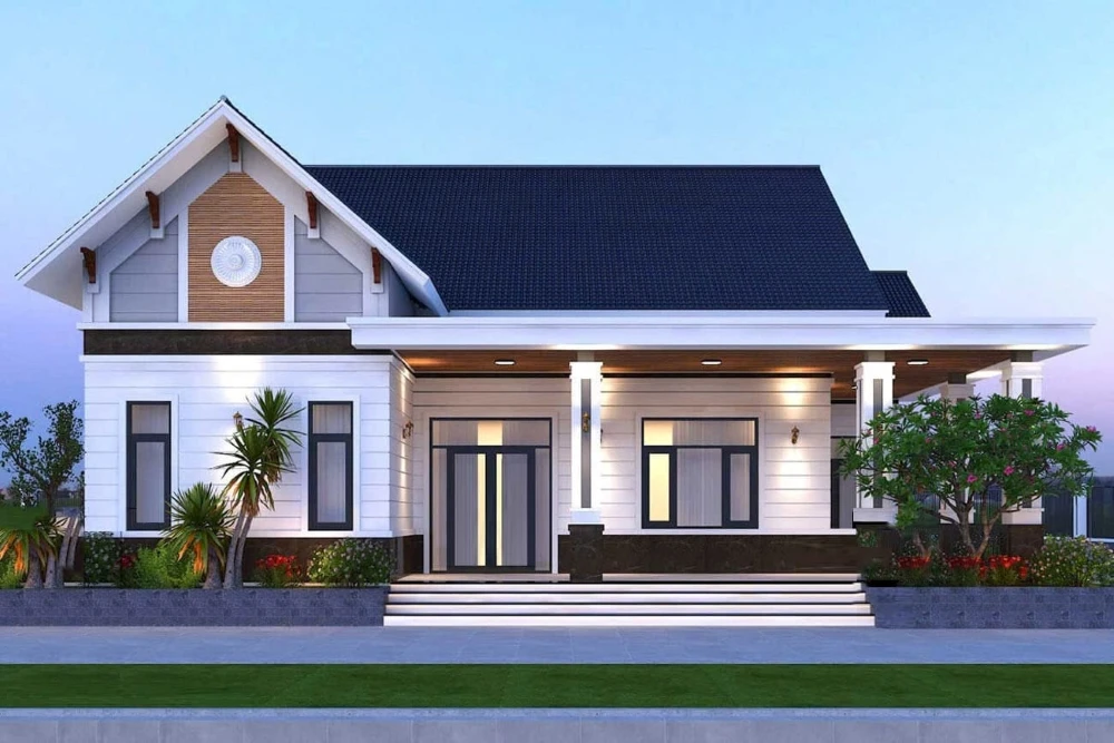 Nhà cấp 4 3 phòng ngủ, phù hợp với gia đình nhiều thế hệ