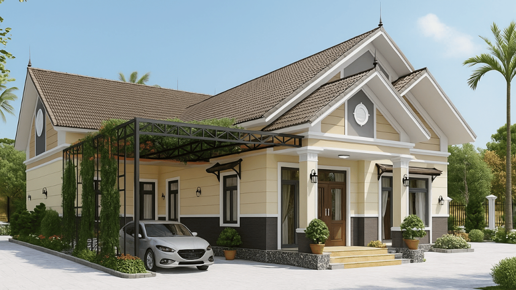 30+ mẫu nhà cấp 4 hiện đại, đẹp, tiện nghi, xu hướng nhất 35 nhà cấp 4 có gara hiện đại