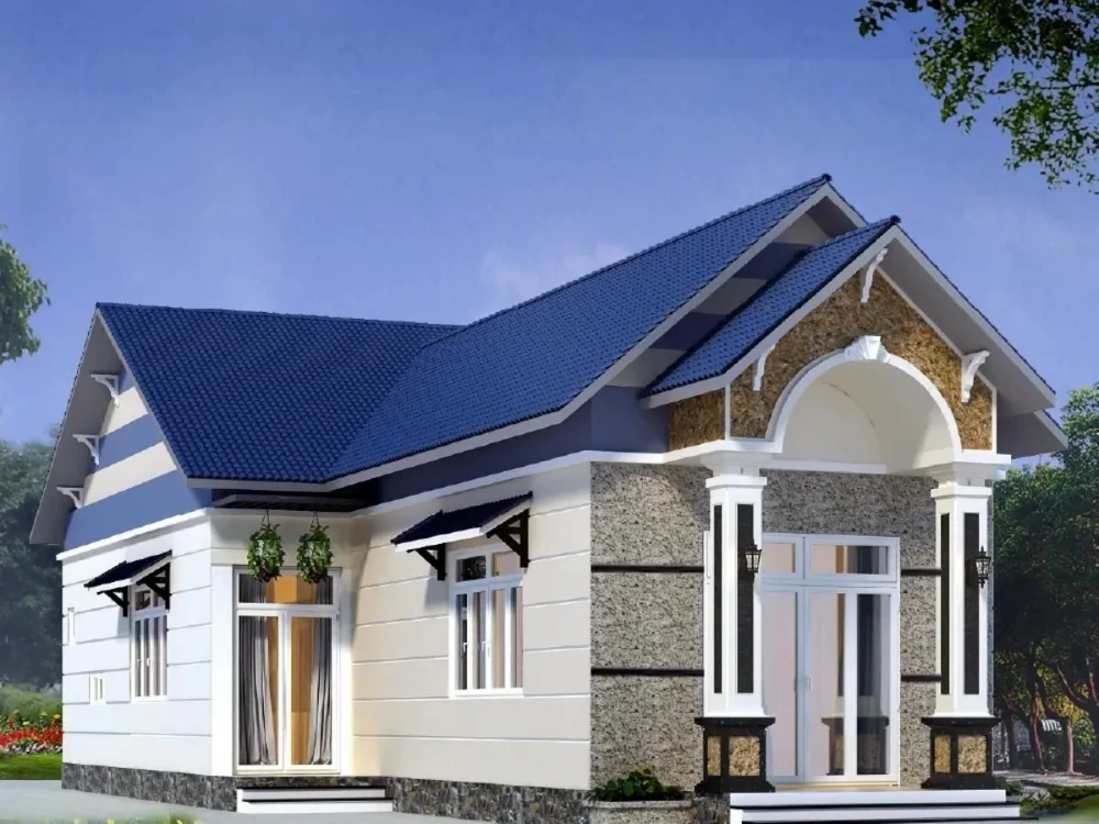 Nhà cấp 4 mái Thái chữ L