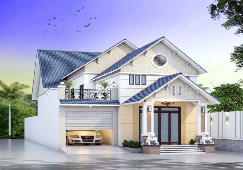 Nhà cấp 4 mái Thái có gara