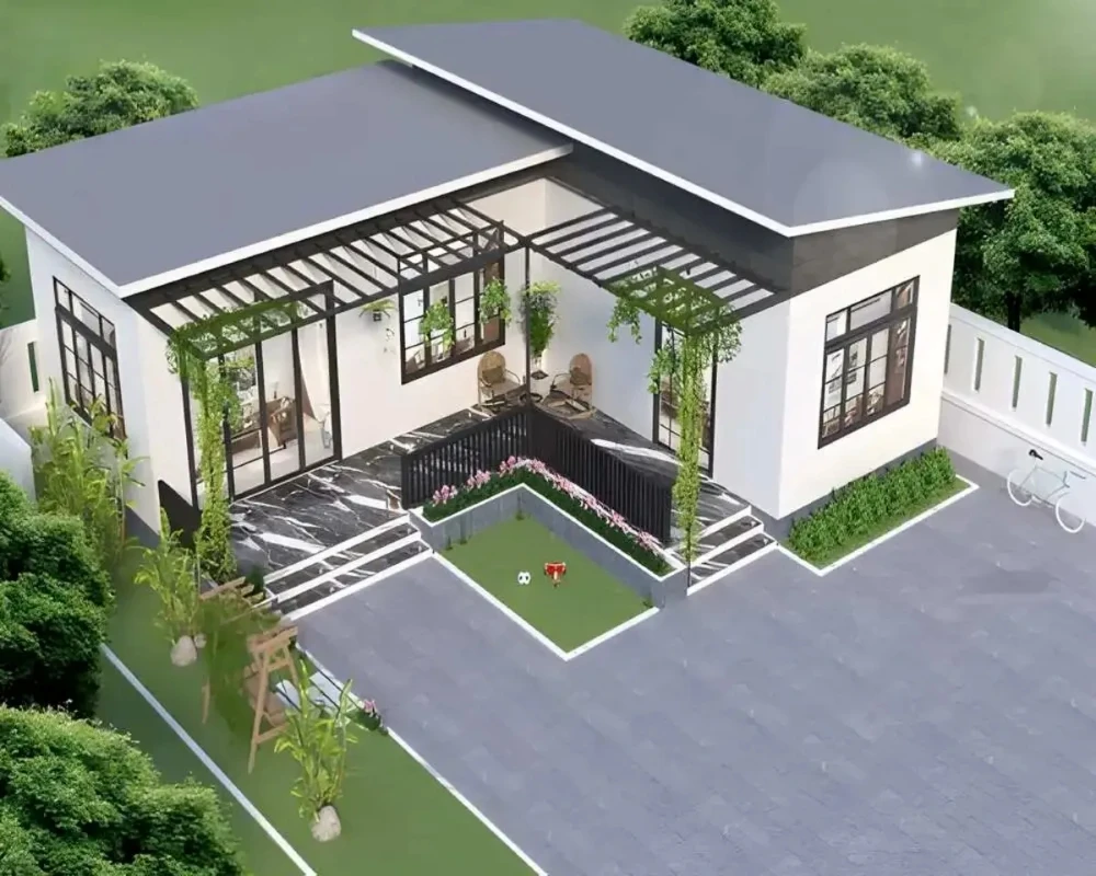 TOP 30+ mẫu nhà cấp 4 đẹp theo khổ đất, ngân sách thực tế 10 nha chu l cap 4 1