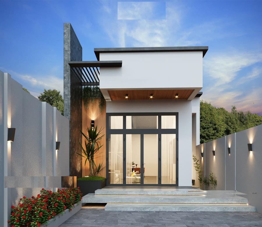 nhà mái bằng đơn giản