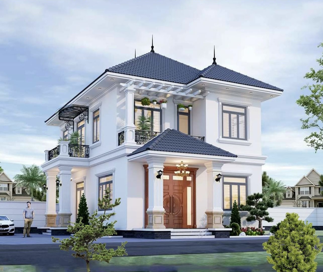 nhà mái nhật 2 tầng