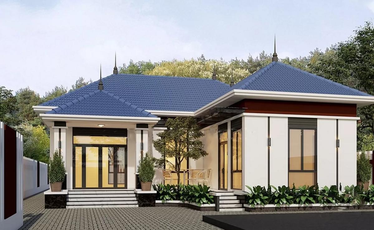 nhà mái nhật chữ l hiện đại