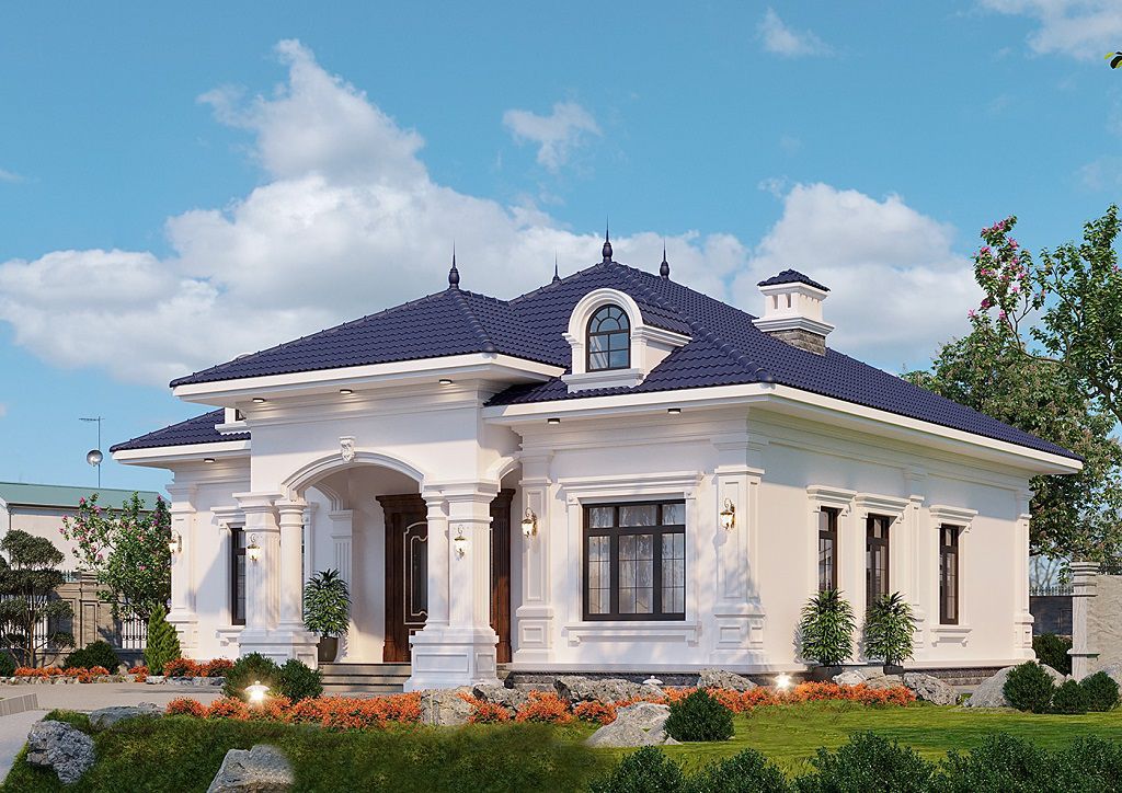 nhà mái nhật 1 tầng cổ điển