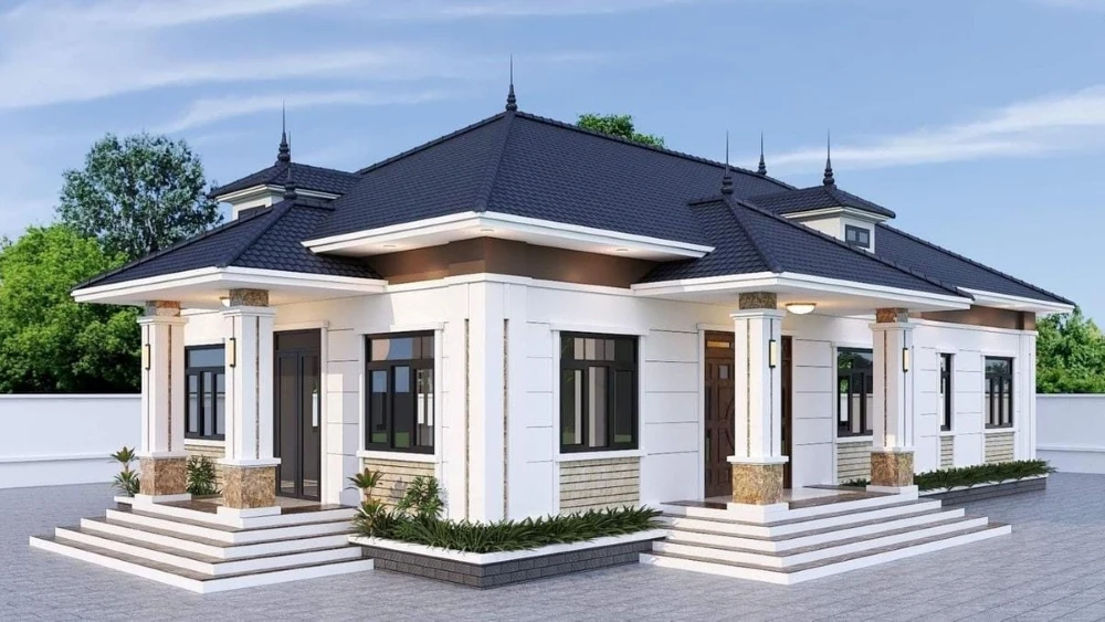 30+ mẫu nhà mái Nhật đẹp kèm chi phí cụ thể 2 nha mai nhat 1 tang