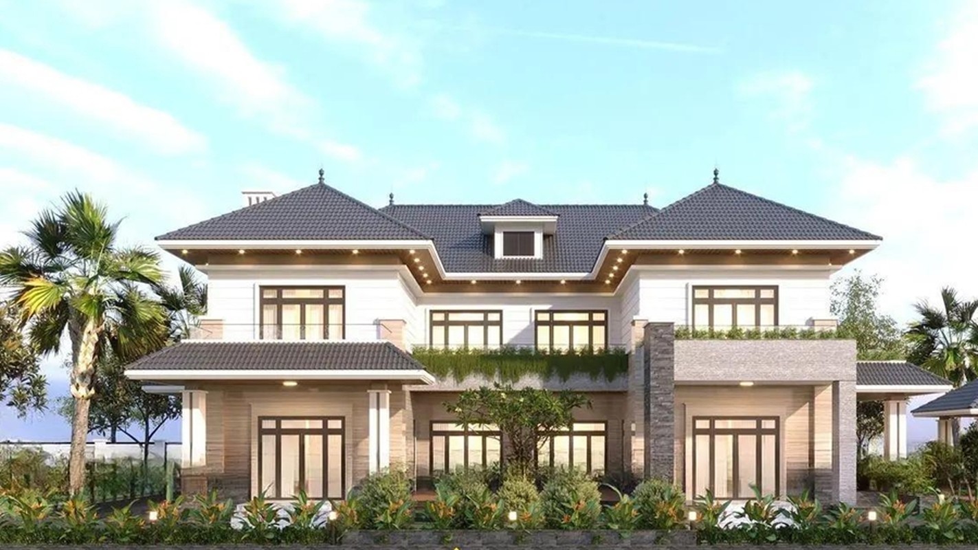 nhà mái nhật chữ u 2 tầng