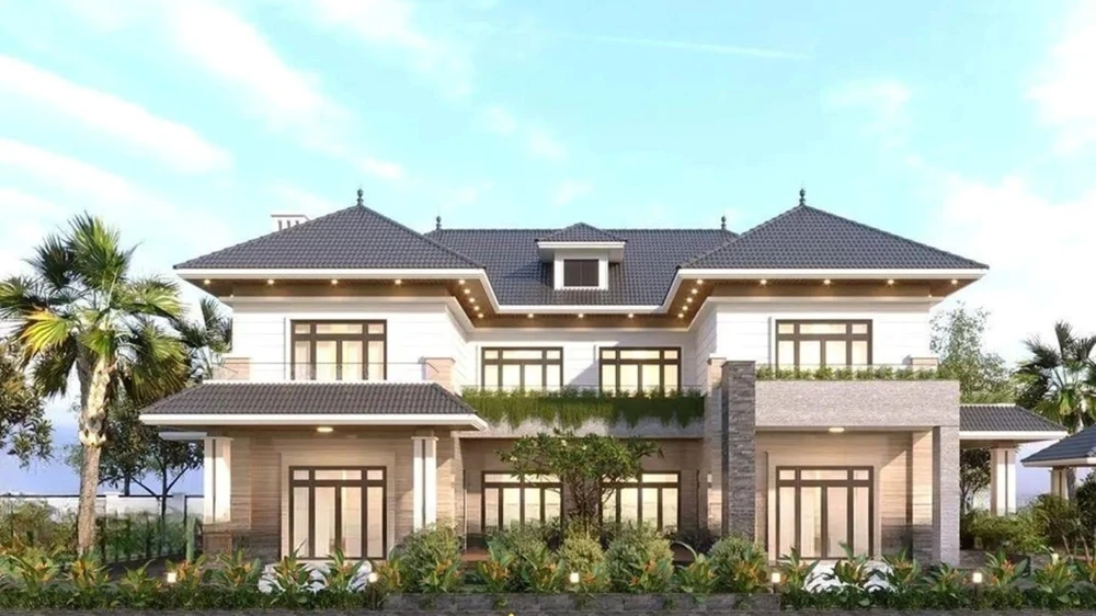 30+ mẫu nhà mái Nhật đẹp kèm chi phí cụ thể 36 Mẫu nhà mái Nhật chữ U phong cách hiện đại