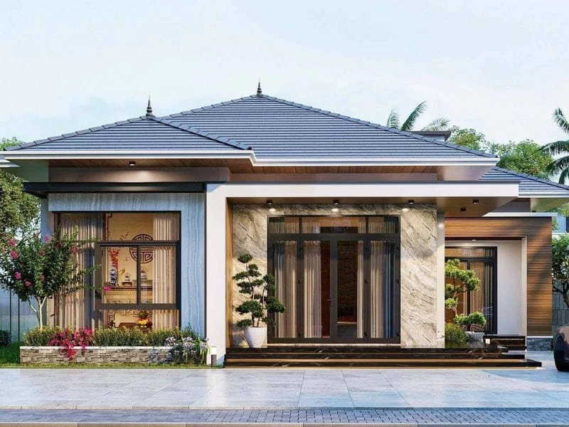 30+ mẫu nhà mái Nhật đẹp kèm chi phí cụ thể 17 nha mai nhat hien dai 1